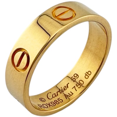 カルティエ ラヴ リング 指輪 18.5号 18金 K18イエローゴールド レディース CARTIER 中古