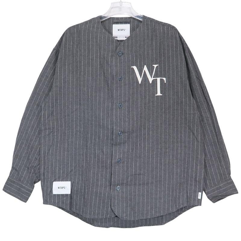 WTAPS League / LS / Cotton. Flannel. Stripe "Gray"