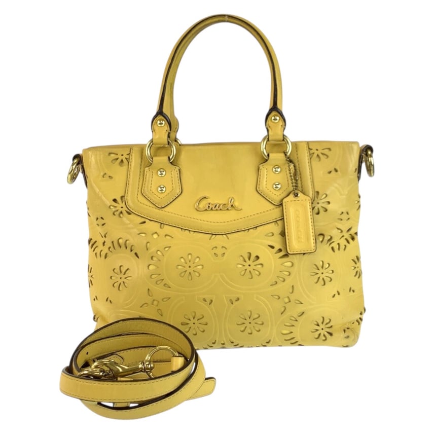B (目立った傷や汚れなし)】COACH コーチ パンチング イエロー B (目立った傷や汚れなし)】COACH コーチ パンチング イエロー
