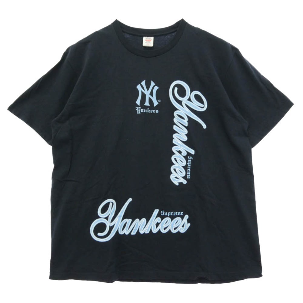 Supreme シュプリーム 25AW MLB Teams Tee ニューヨークヤンキース プリント 半袖 Tシャツ ダークネイビー系 XL【中古】