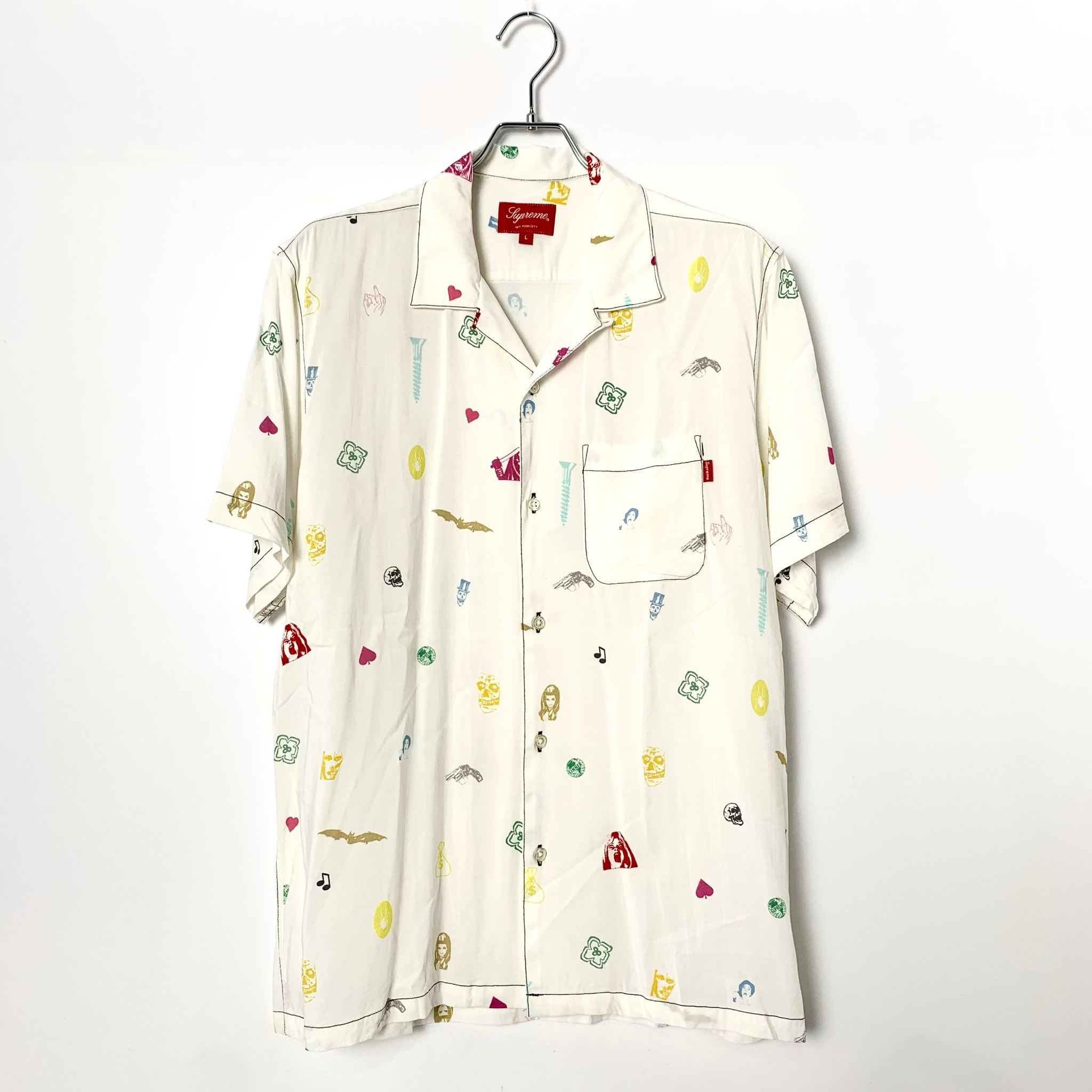 Supreme Deep Space Rayon S/S Shirt "White"