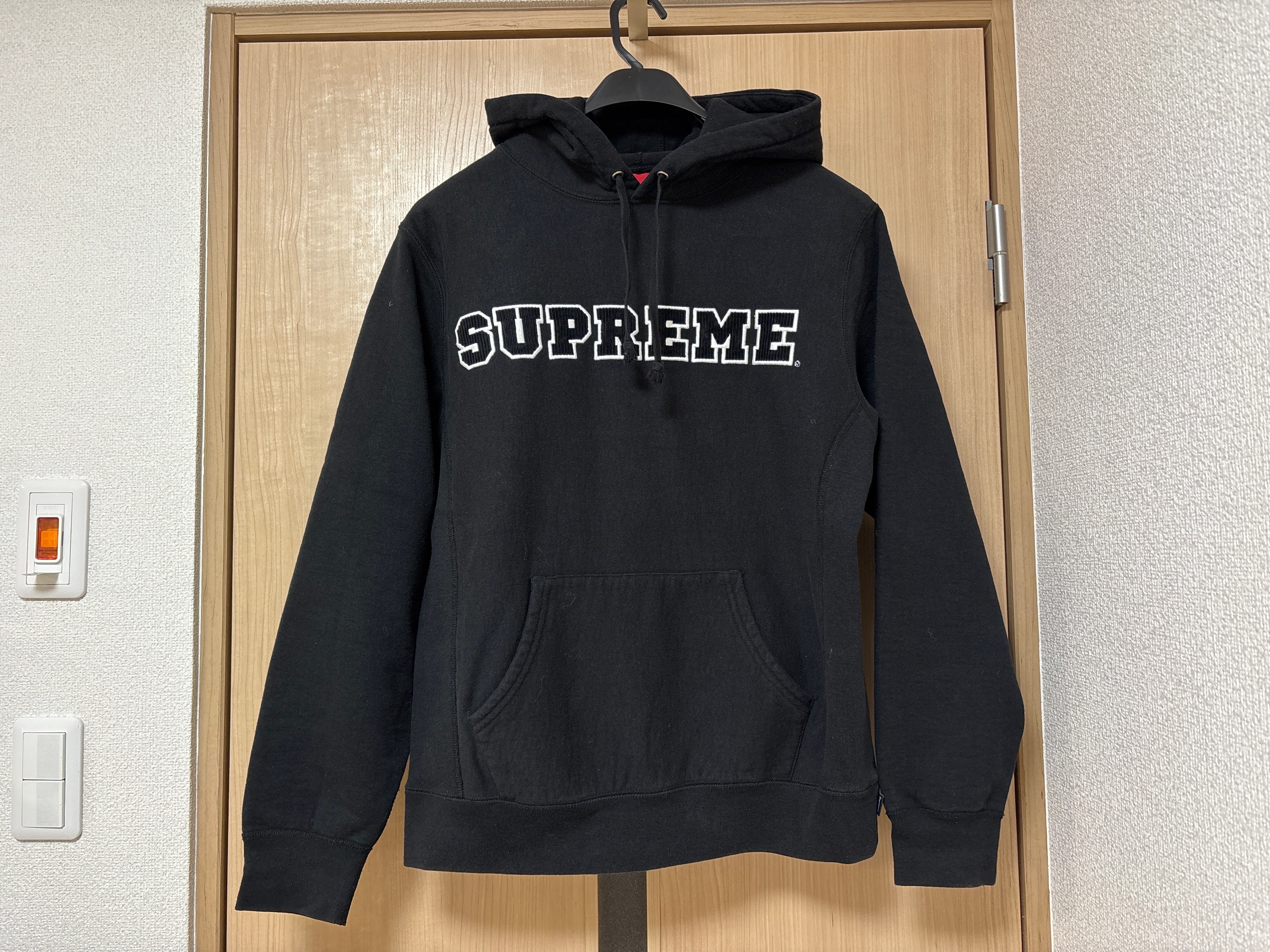 Supreme Cord Collegiate Logo Hooded Sweatshirt 