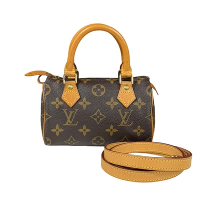 ルイヴィトン ミニスピィーディ モノグラム ショルダーバッグ モノグラムキャンバス M4154 ブラウン レディース LOUIS VUITTON 中古