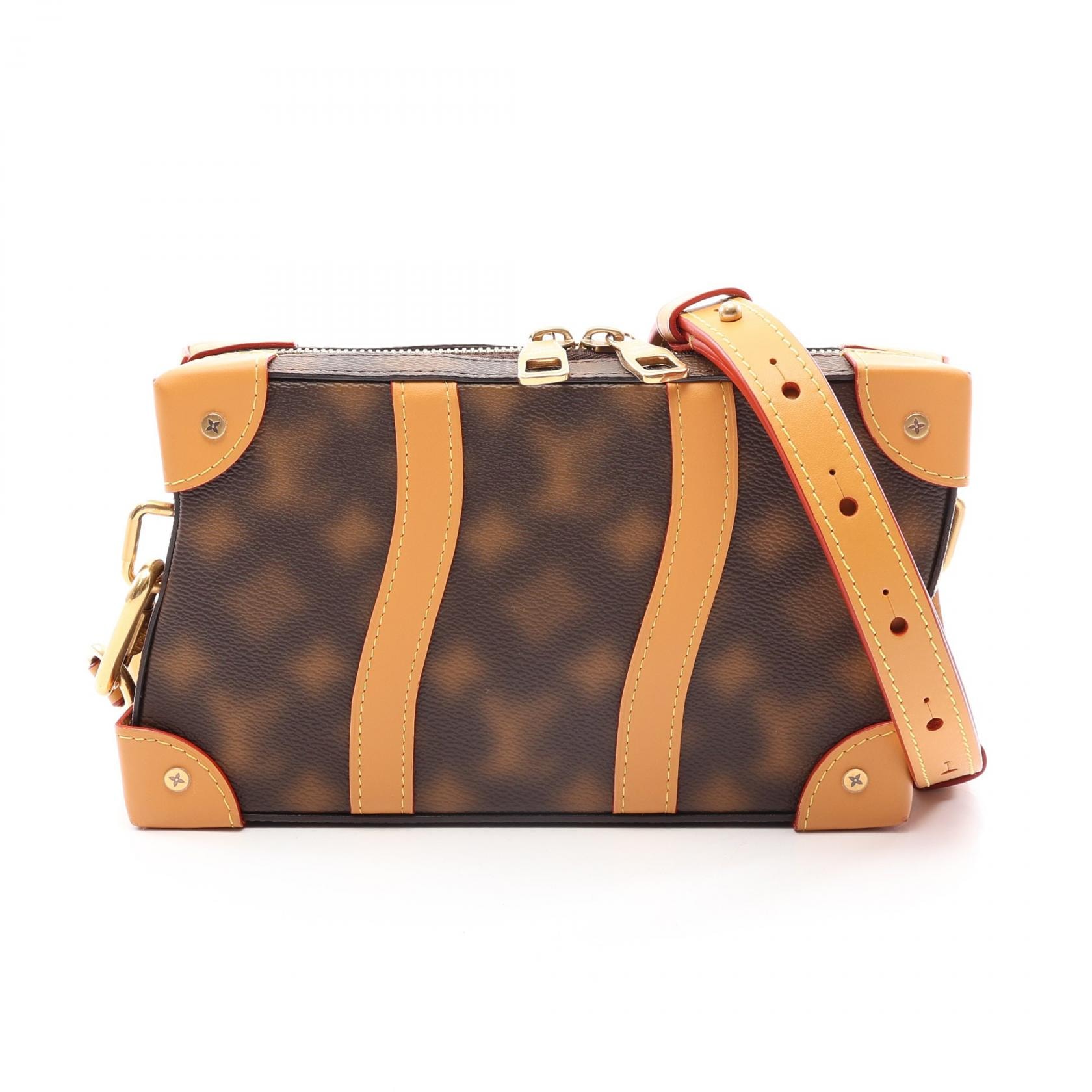 ルイ・ヴィトン LOUIS VUITTON ソフトトランク ディス イズ ノットモノグラム ショルダーバッグ バッグ PVCコーティングキャンバス レザー ディスイズノット・モノグラム メンズ ブラウン系 M81580 【中古】