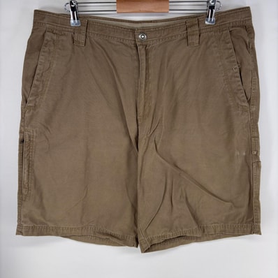 古着 コロンビア Columbia ダック パンツ ワンポイントロゴ ジップフライ ツールポケット 大きいサイズ w40 L11 ブラウン系 メンズ