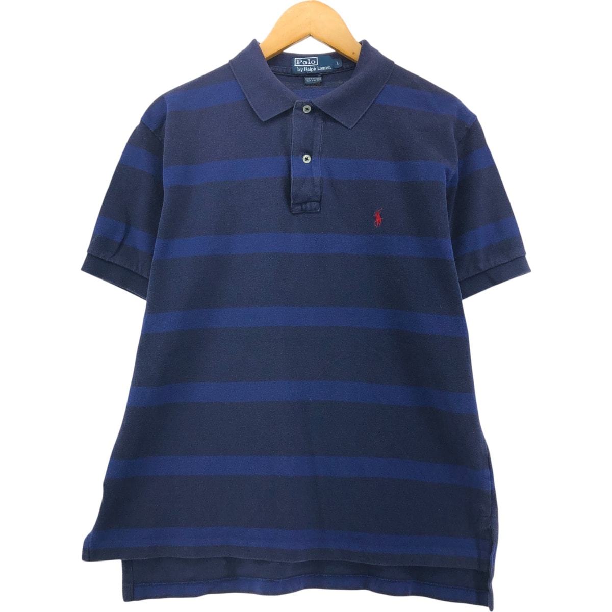 古着 ラルフローレン Ralph Lauren POLO by Ralph Lauren 半袖 ボーダー ポロシャツ メンズL相当/eaa546039