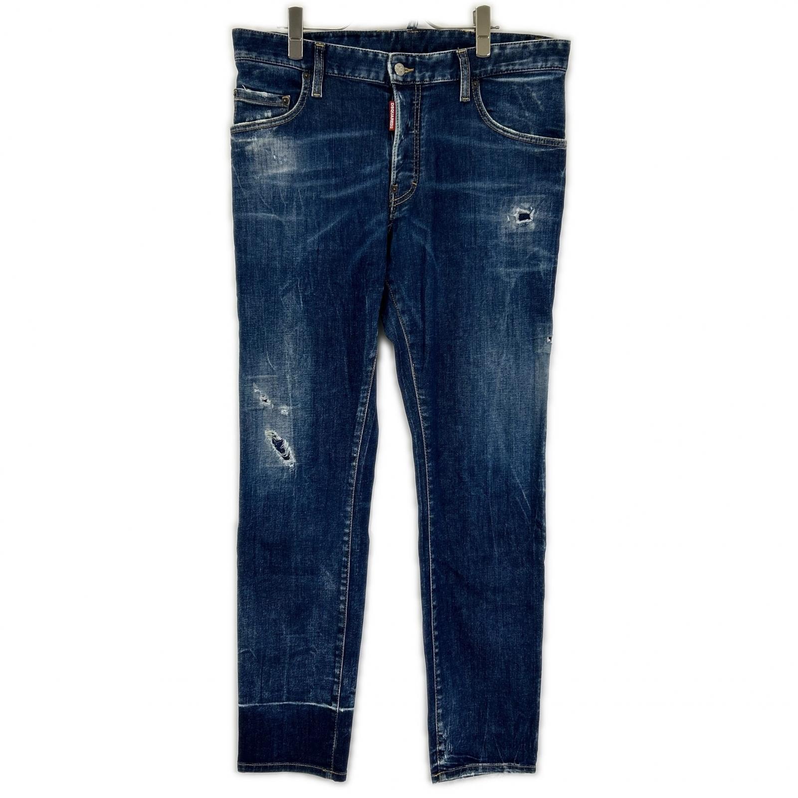 ディースクエアード S74LB1338 インディゴ SKATER JEAN/スケータージーン ダメージ加工 デニムパンツ 52