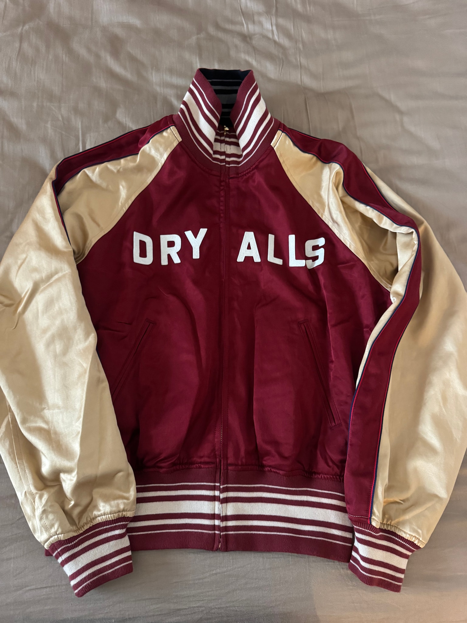 HUMAN MADE Reversible Satin Jacket "Burgundy"