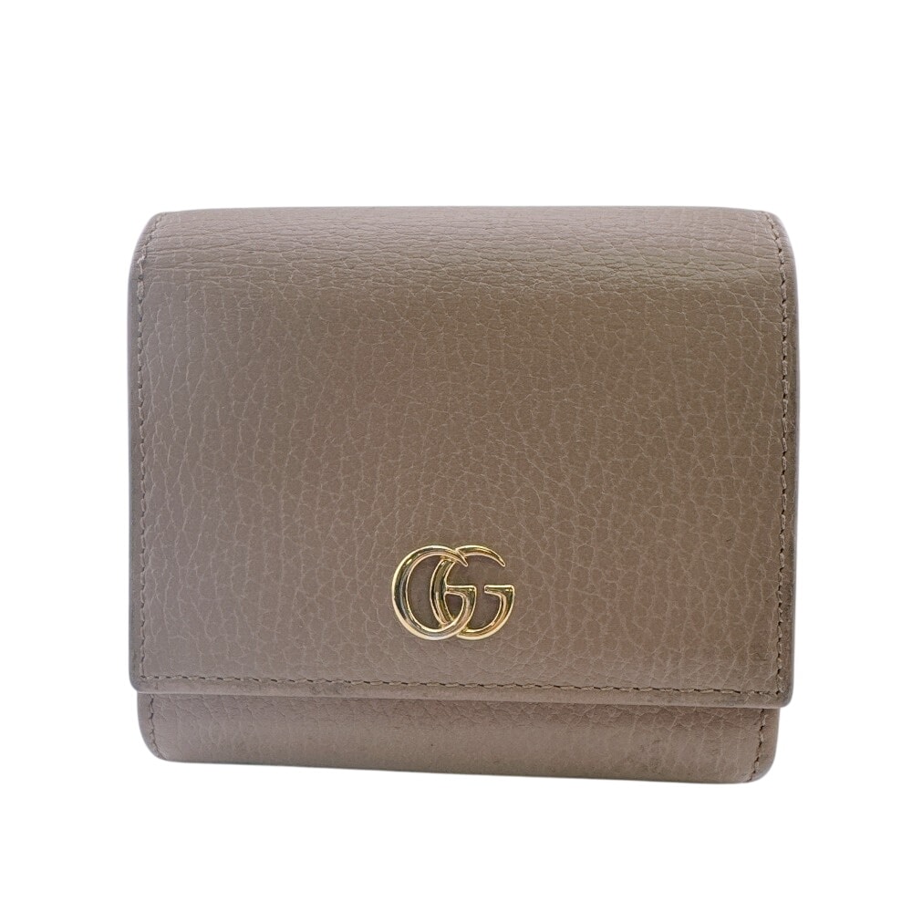グッチ GUCCI 二つ折り財布 GGマーモント ミディアム ウォレット 598587 ブラウン