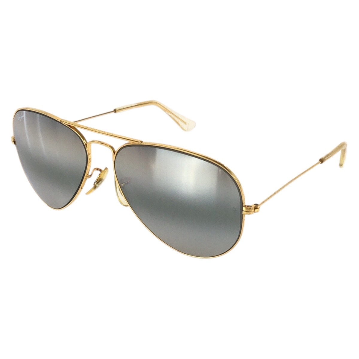 美品 Ray-Ban レイバン ボシュロム アビエーター ゴールド シルバー メッキ サングラス 男女兼用 ティアドロップ 602453 【中古】