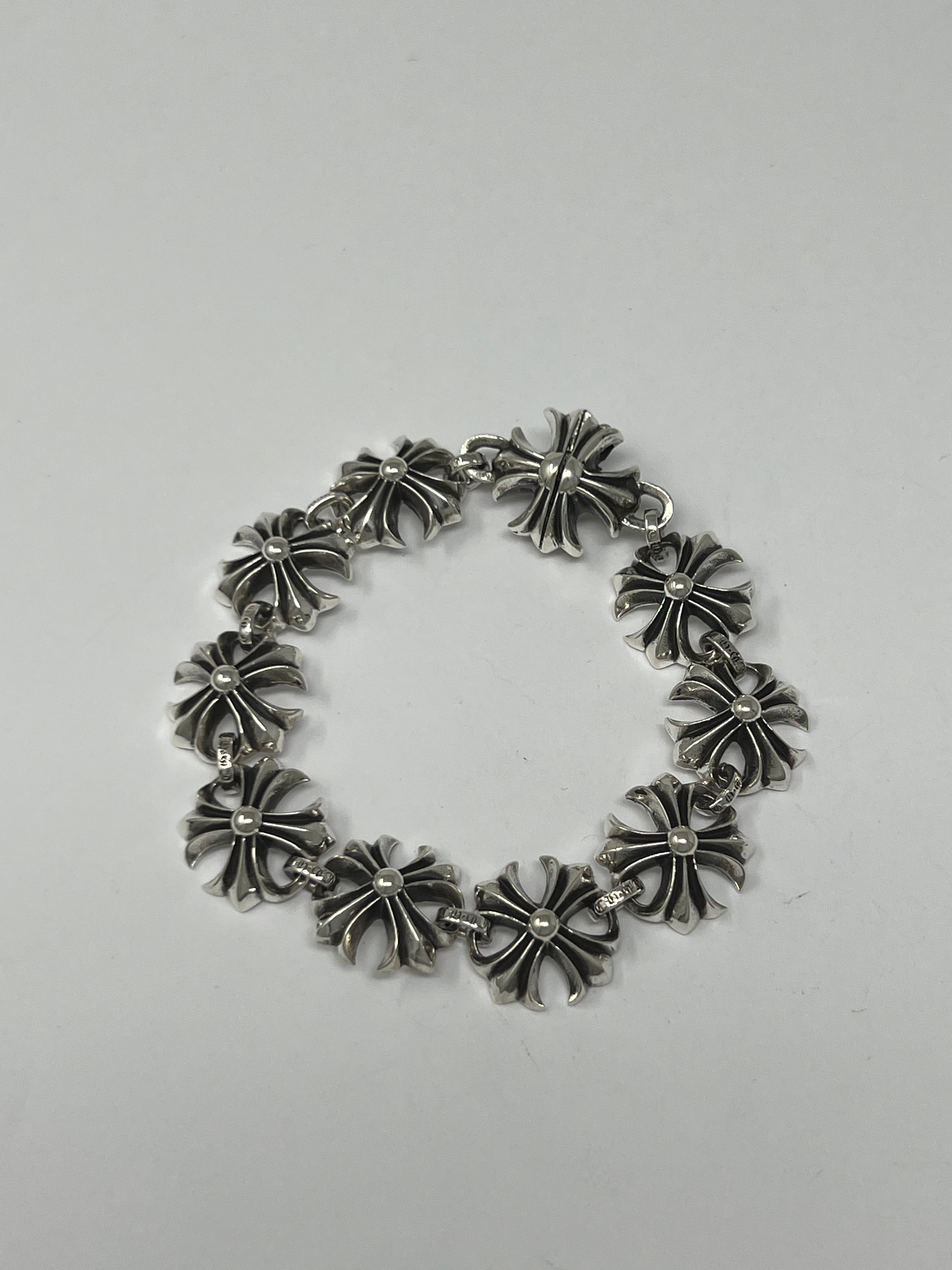 Chrome Hearts Cut Out Plus Link Bracelet 11 Links "Silver"