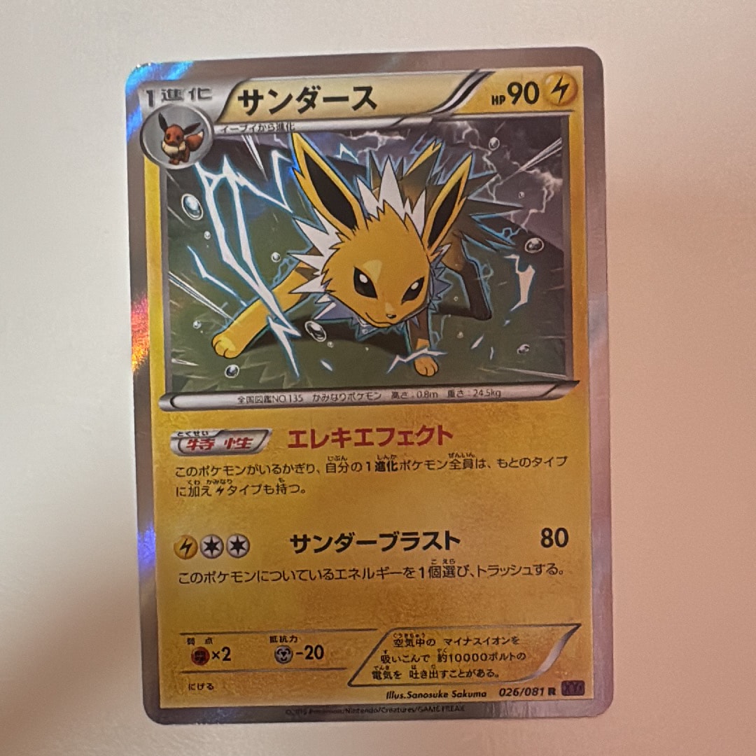 サンダース R :1ED 「バンデットリング」) PSA10 状態A】サンダース R :1ED [XY7 026/081](拡張パック「バンデット