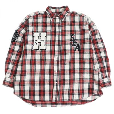 WIND AND SEA x HYSTERIC GLAMOUR Check Shirt "Red"