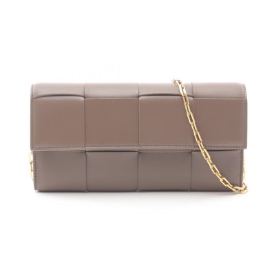 ボッテガヴェネタ BOTTEGA VENETA マキシイントレチャート ショルダーバッグ バッグ レザー レディース グレー系 742098VCQC42560 【新品】