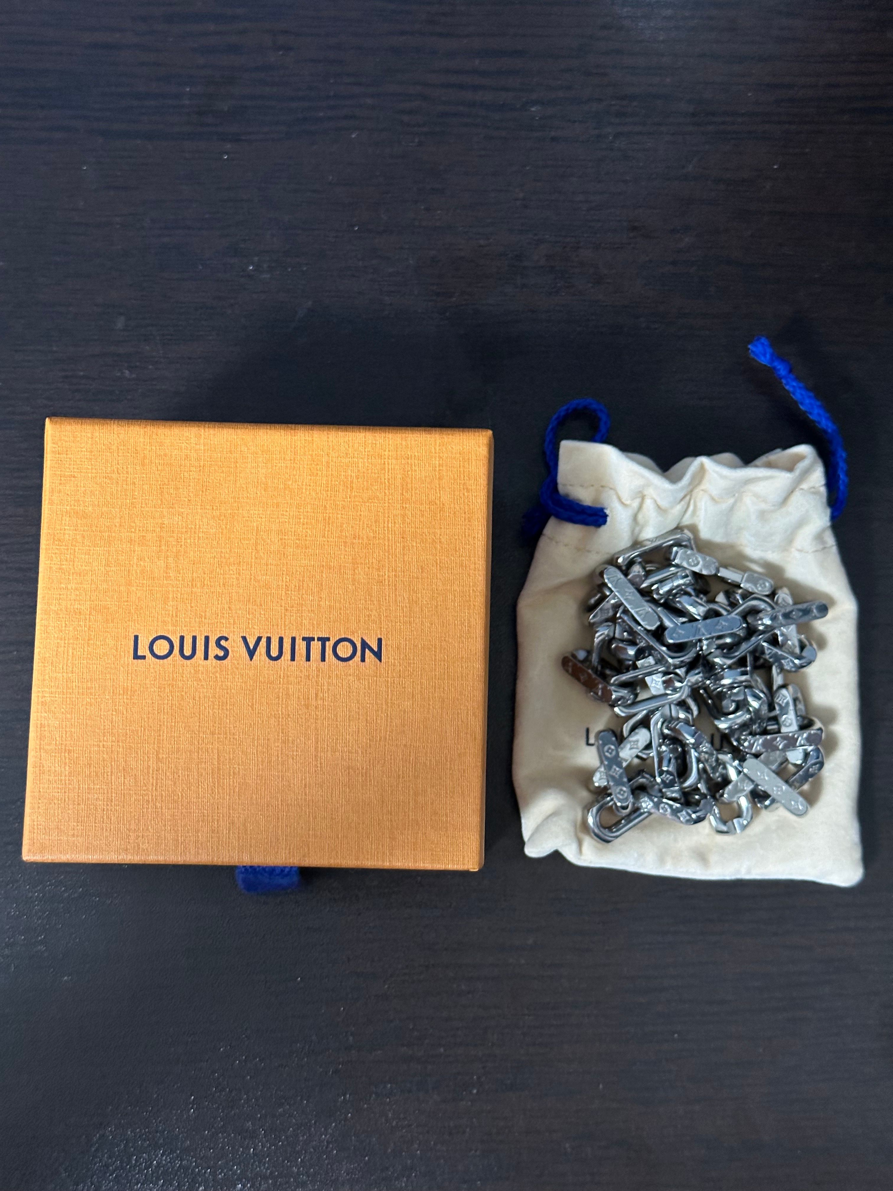 Louis Vuitton Monogram Chain Necklace "Silver"