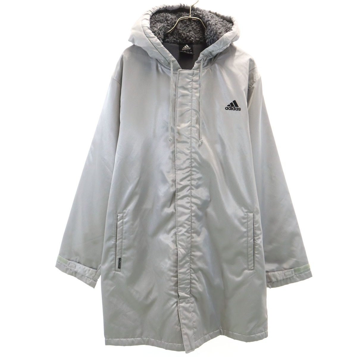 adidas アディダス トレーニング 中綿 ベンチコート L シルバー