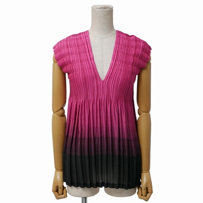 ISSEY MIYAKE イッセイミヤケ カットソー サイズ2 グラデーション プリーツ ノースリーブ ブランド古着【中古】20260326/RA8690