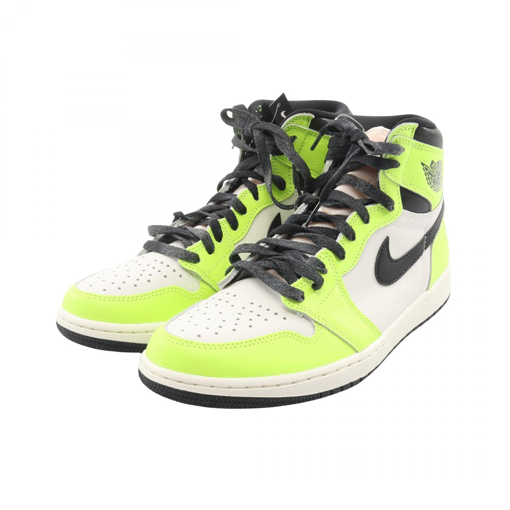 ナイキ NIKE AIR JORDAN 1 RETRO HIGH OG スニーカー 靴 レザー メンズ ホワイト系 / グリーン系 / ブラック系 555088 【中古】
