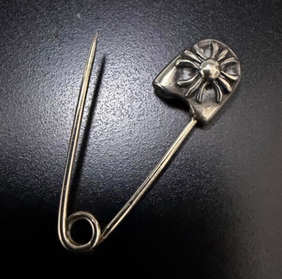 Chrome Hearts CH Plus Safety Pin Earring "Silver"