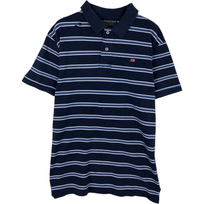 古着 ラルフローレン Ralph Lauren POLO JEANS COMPANY マルチボーダー 半袖 ボーダー ポロシャツ メンズXL相当/eaa616656