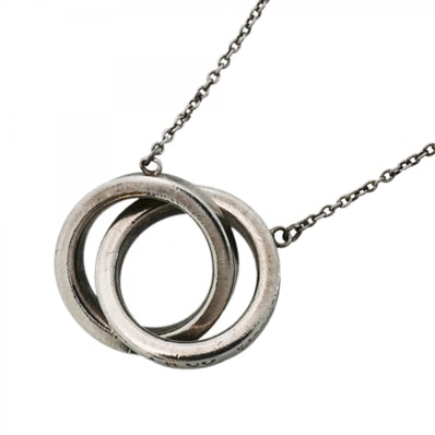 【6jdb0368-k】ティファニー ネックレス インターロッキング/1837 シルバー925【中古】レディース