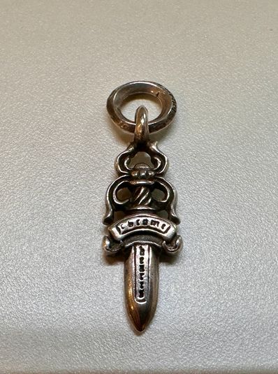 Chrome Hears Dagger Charm Silver