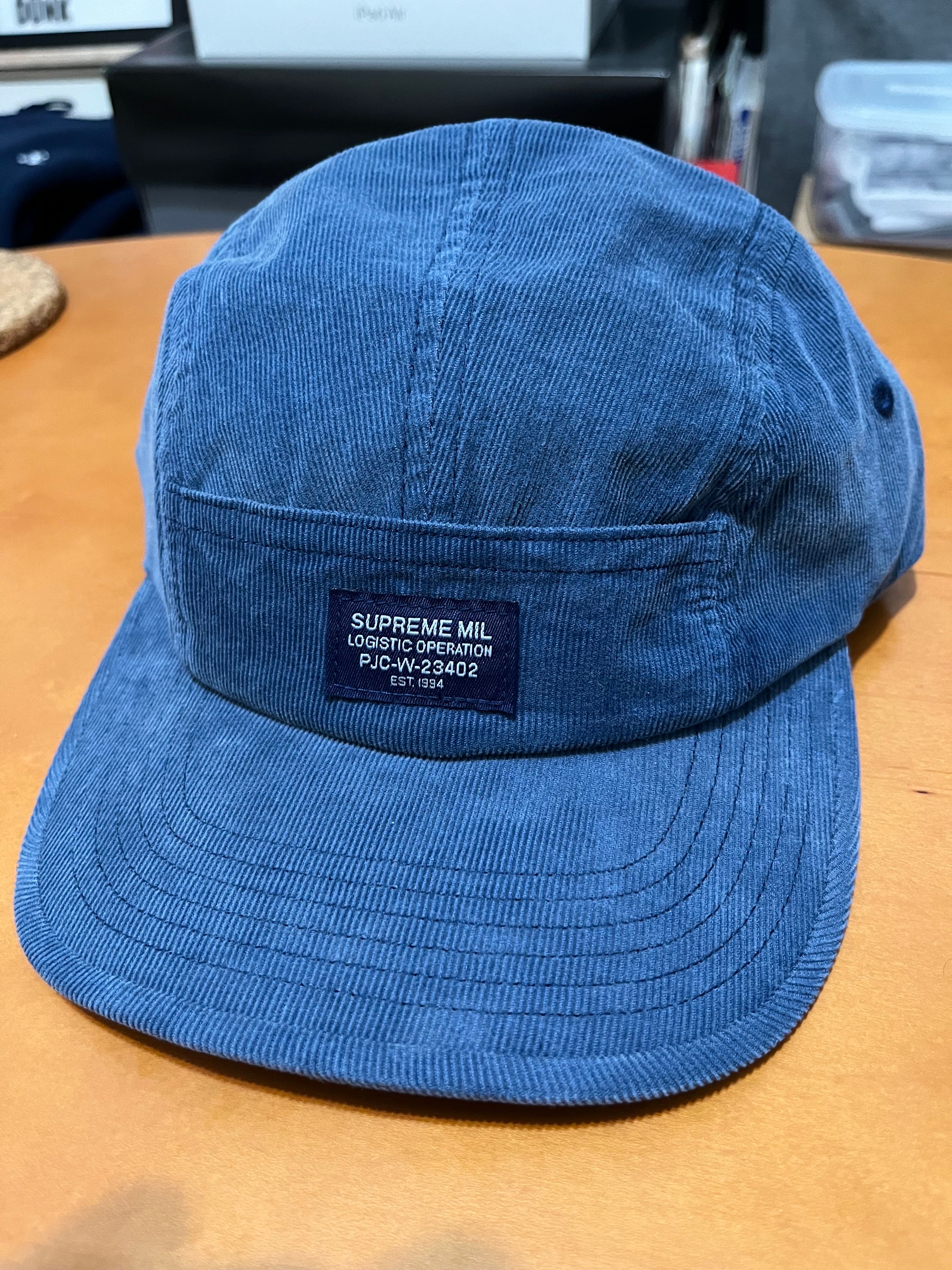 Supreme Corduroy Pocket Camp Cap "Navy"