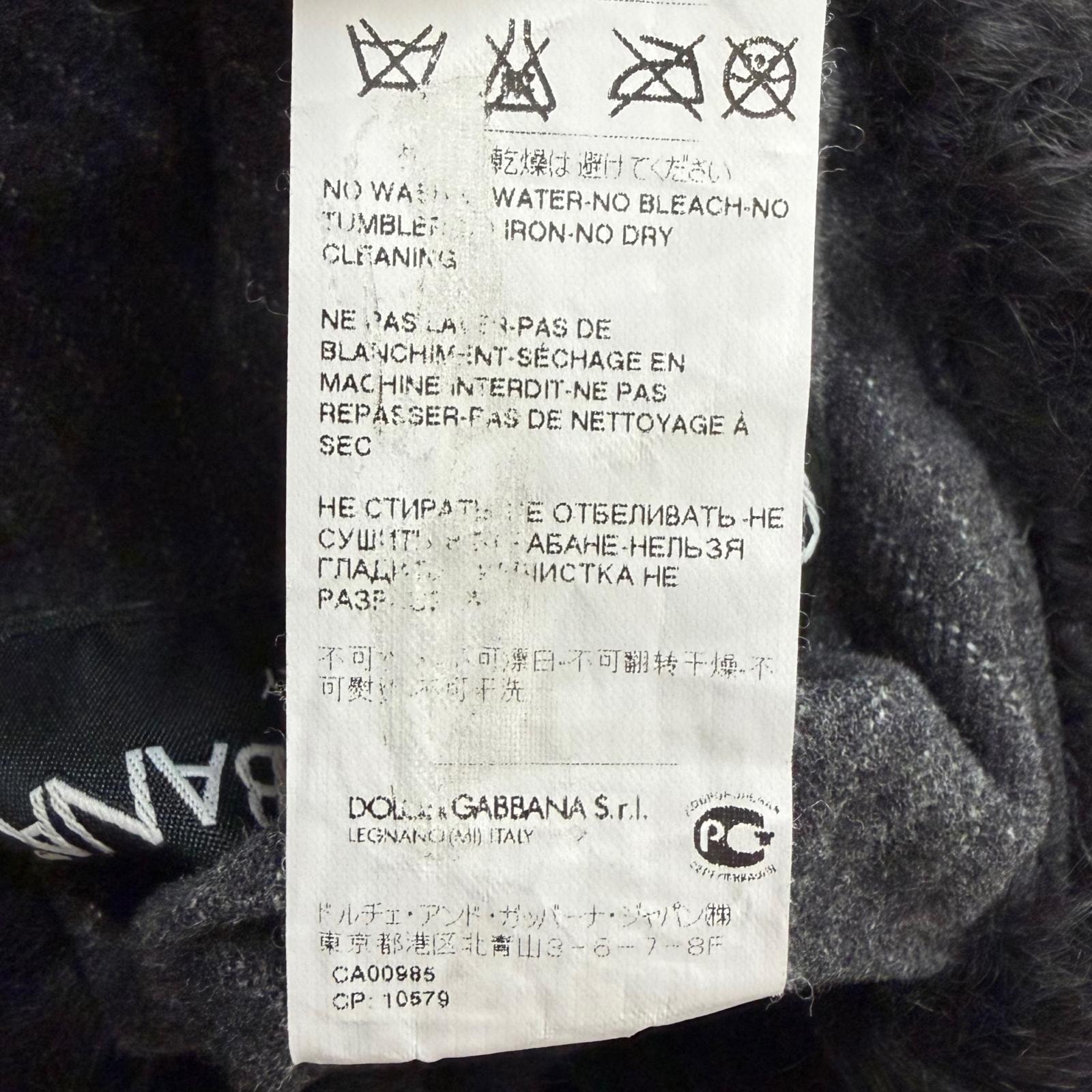 【希少】DOLCE & GABBANA グレー ラムムートンジャケット総額50万 A (未使用に近い)】極美品 ドルチェ＆ガッバーナ ムートンジャケット