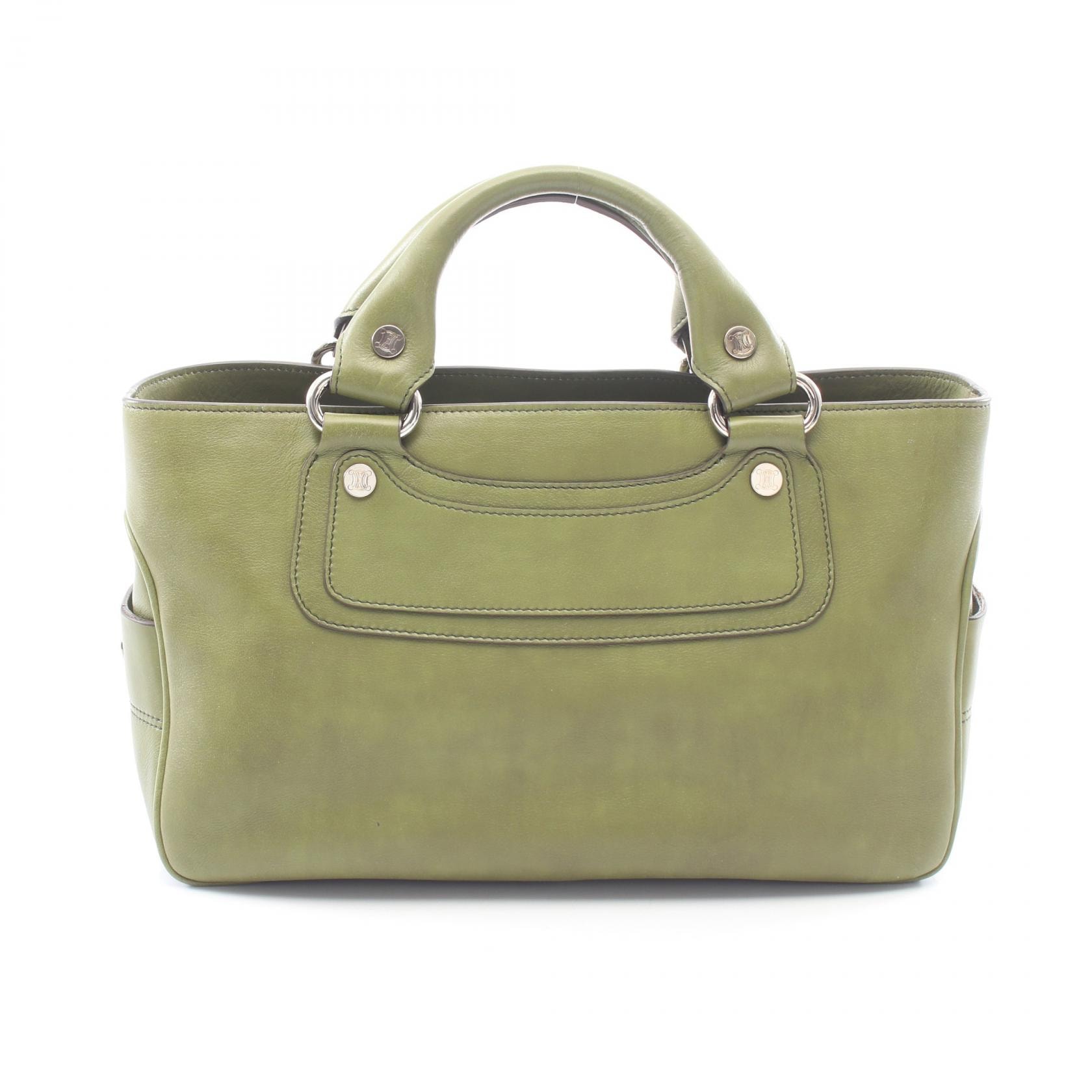 セリーヌ CELINE ブギーバッグ ハンドバッグ バッグ レザー レディース グリーン系 【中古】