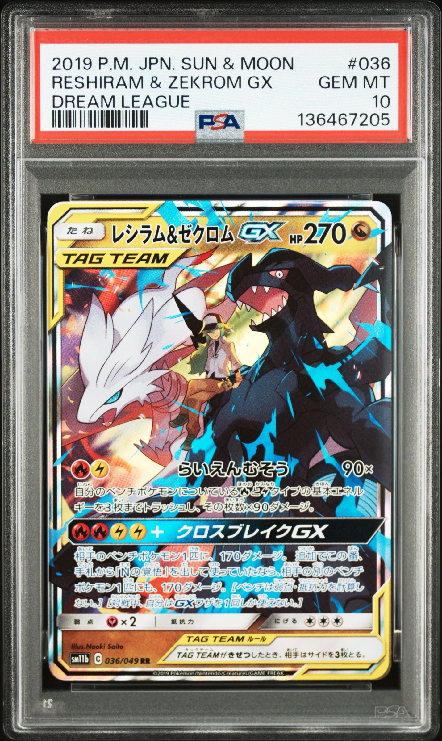 レシラム&ゼクロムGX (N) RR[SM11b 036/049](強化拡張パック「ドリームリーグ」)