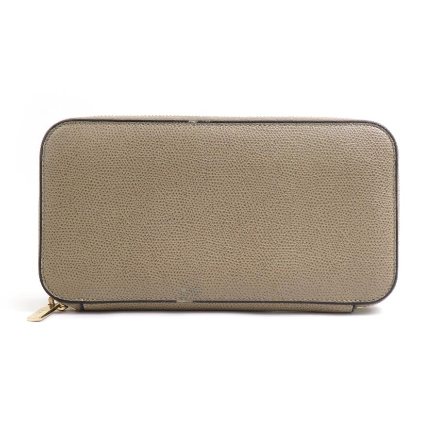 ヴァレクストラ Valextra ラウンドファスナー長財布 レザー ブラウン ユニセックス【中古】 h31582g