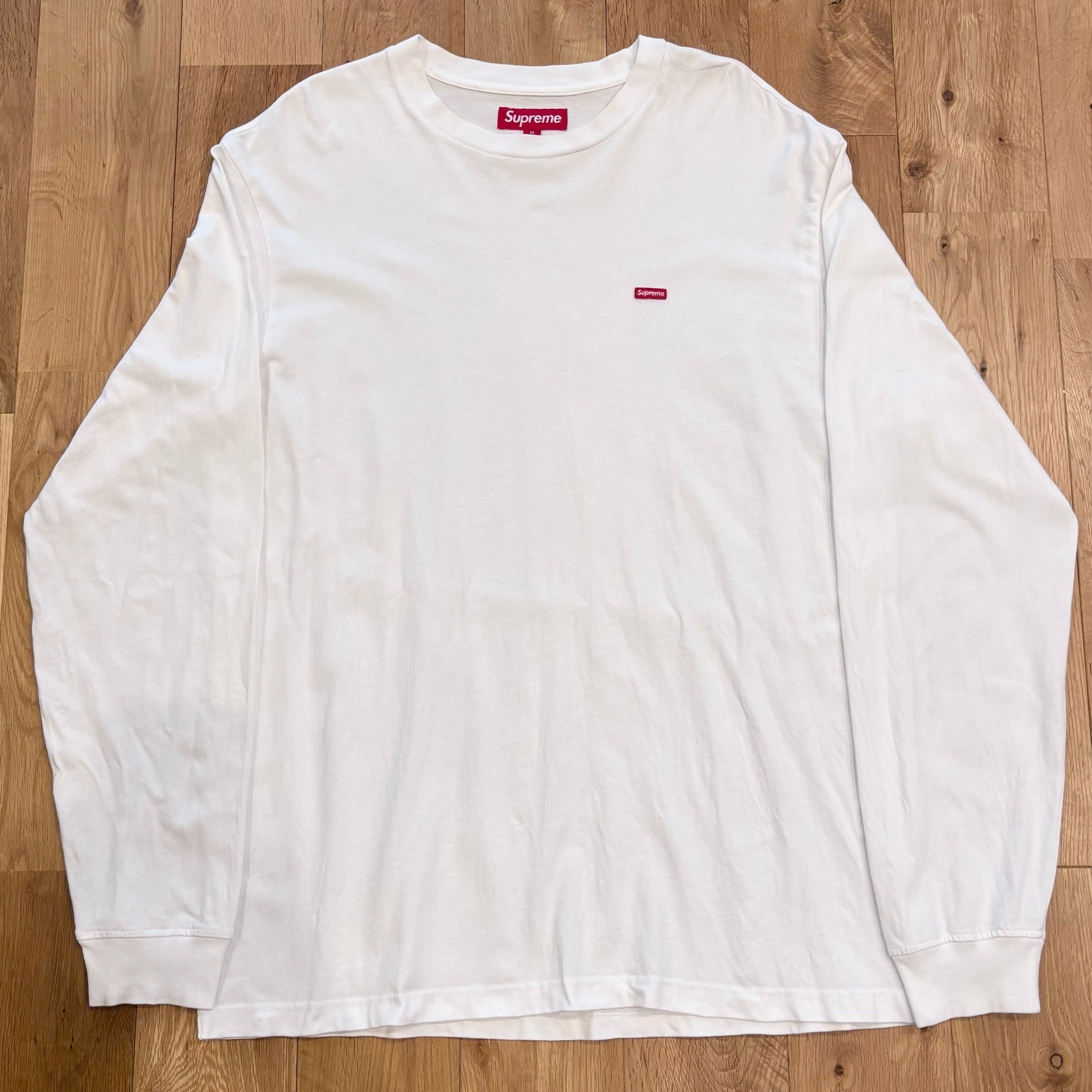 Supreme Small Box Logo L/S Tee ロンt スモールボックス ロングスリーブ ホワイト 白 M