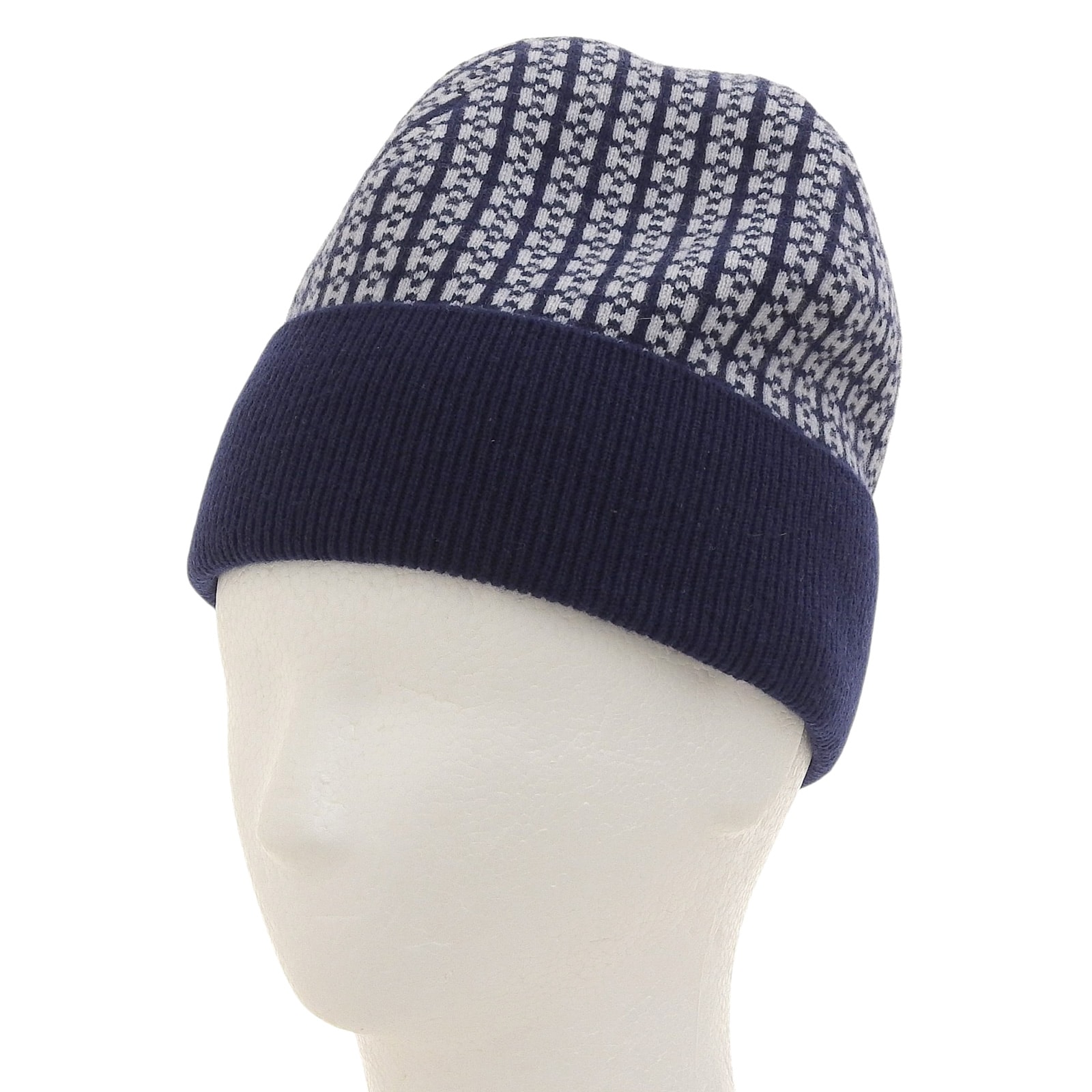 未使用品 エルメス
ニットキャップ BONNET FEMME ネイビー レディース M 232019N
