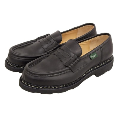 パラブーツ 新品同様 レザー ランス コインローファー レディース ノワール ブラック 4 1/2 シューズ 4.5