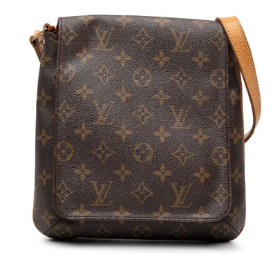 ルイ ヴィトン モノグラム ミュゼットサルサ ショート ショルダーバッグ M51258 ブラウン PVC レザー レディース LOUIS VUITTON 【中古】