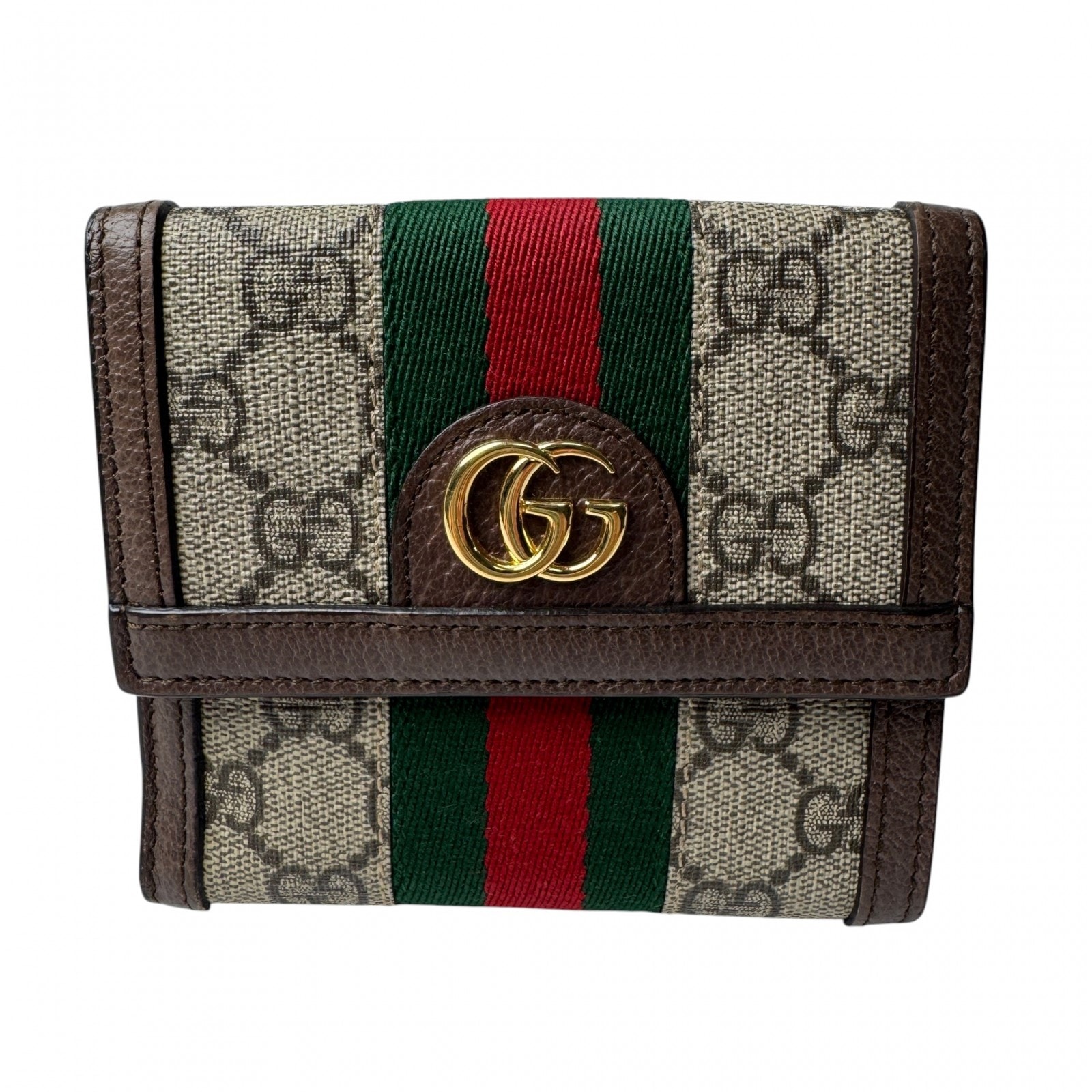 美品 グッチ GUCCI GGスプリーム コンパクトウォレット 523173 レディース