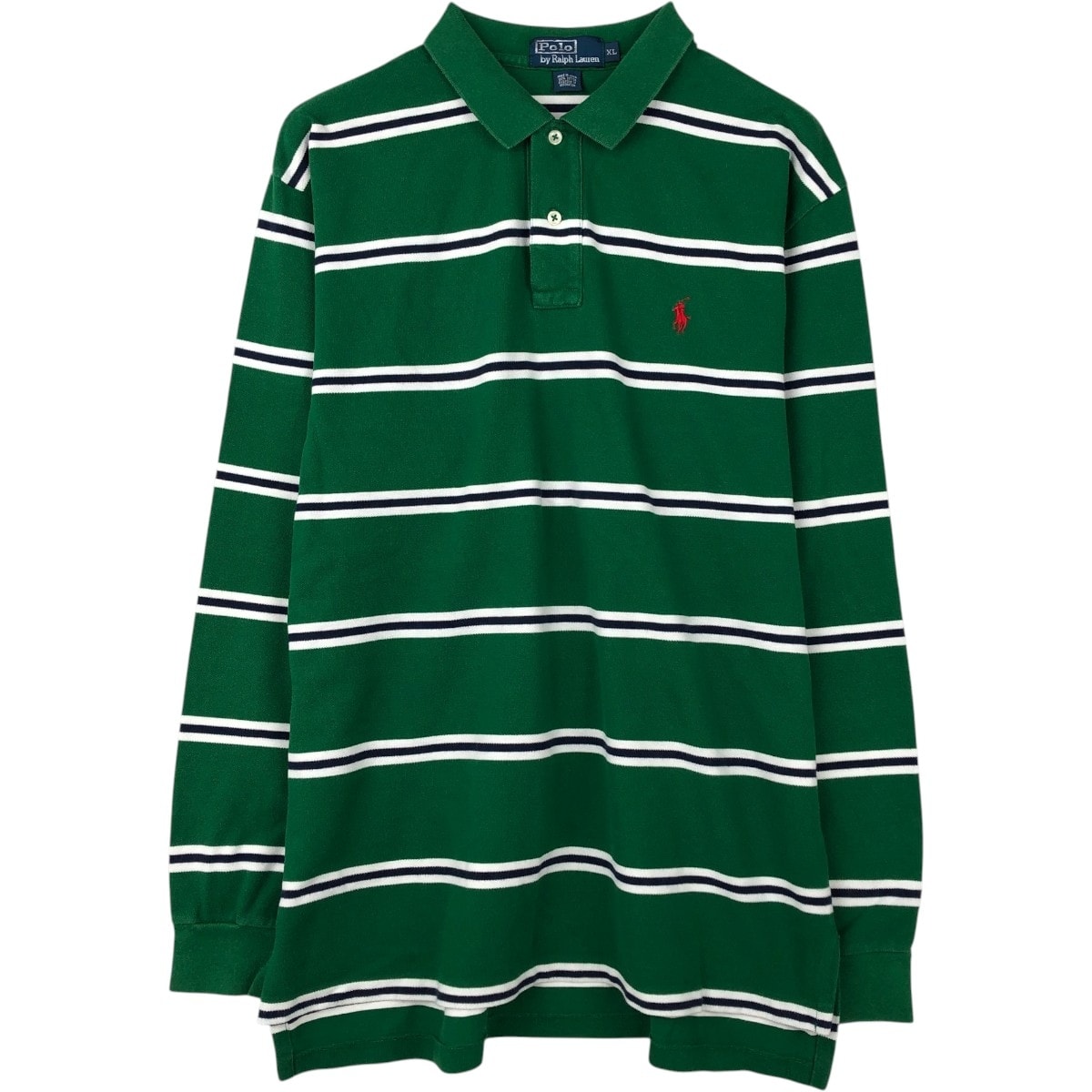 古着 ラルフローレン Ralph Lauren POLO by Ralph Lauren 長袖 ボーダー ポロシャツ メンズXL相当/eaa667199