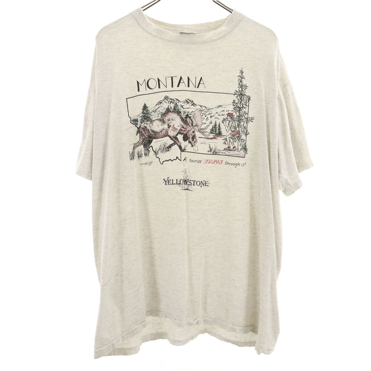 ONEITA オニータ 90s USA製 オールド 半袖 Tシャツ XL アイボリー系 シングルステッチ