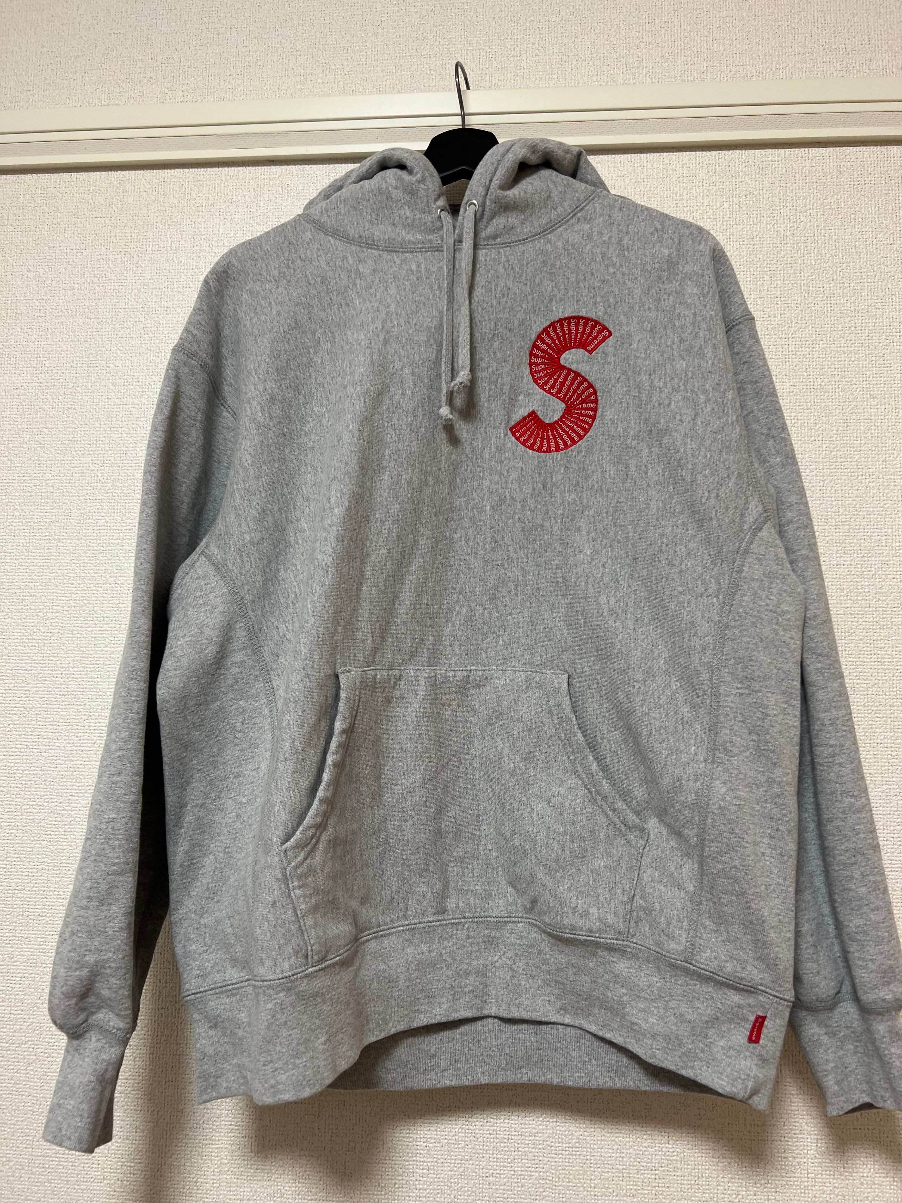 Supreme S Logo Hooded Sweatshirt "Heather Grey" (20FW)