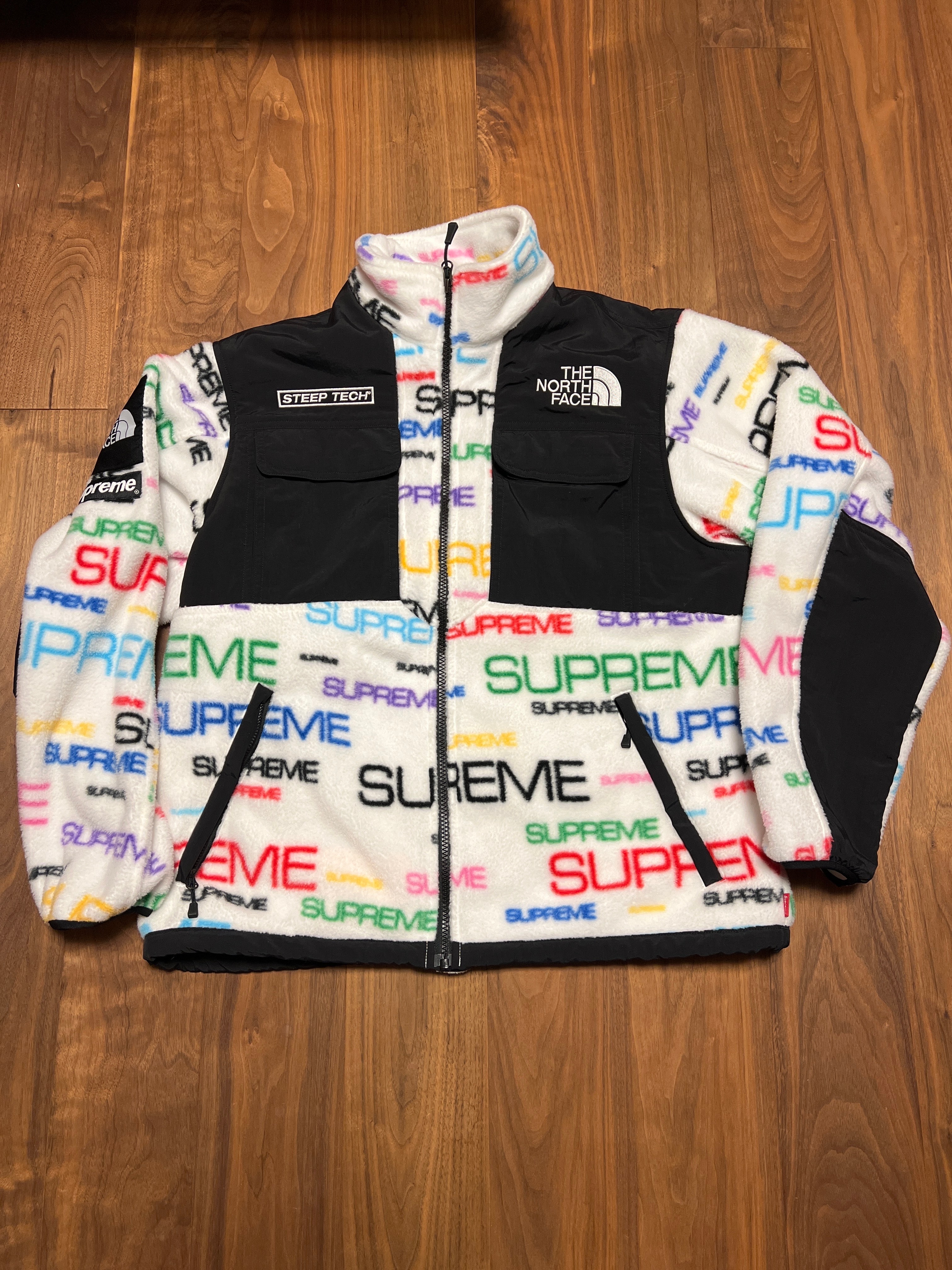 Supreme x The North Face Steep Tech Fleece Jacket "White"