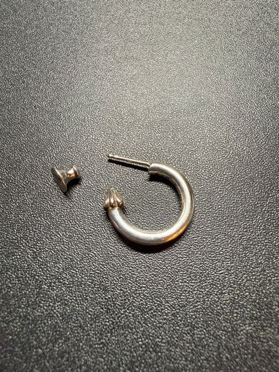 Chrome Hearts Hoop Plain Earrings "Silver"