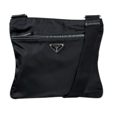 プラダ ショルダーバッグ ナイロン 2VH053 ブラック メンズ PRADA 中古