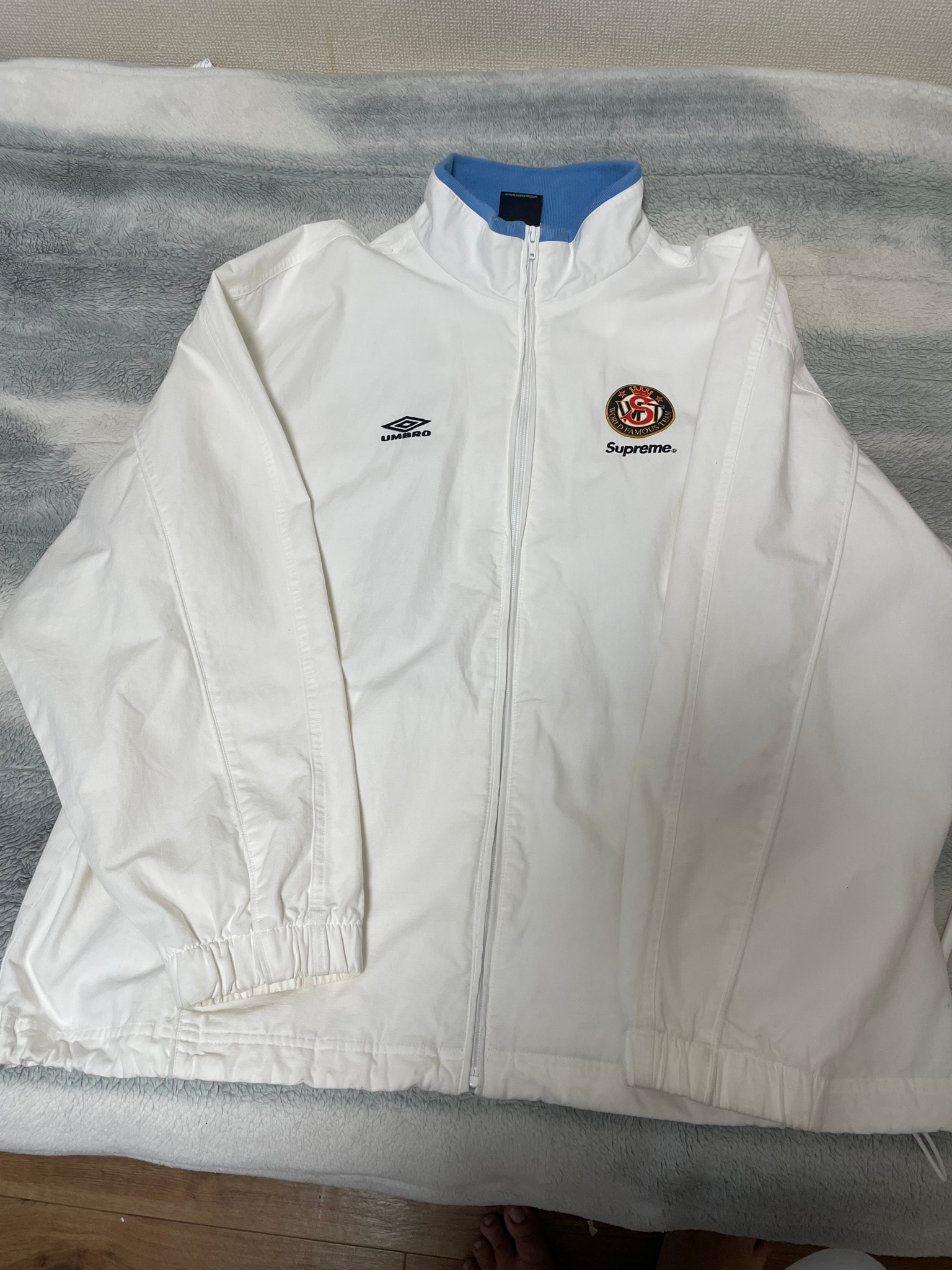 Supreme x Umbro Cotton Ripstop Track Jacket "White"