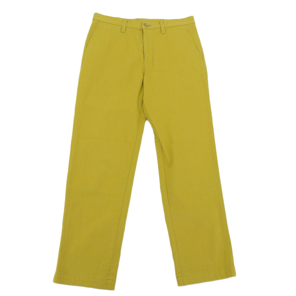 オムプリッセ イッセイミヤケ 美品 コットン ストレートパンツ ボトムス メンズ マスタード 3 HP91FF008 3