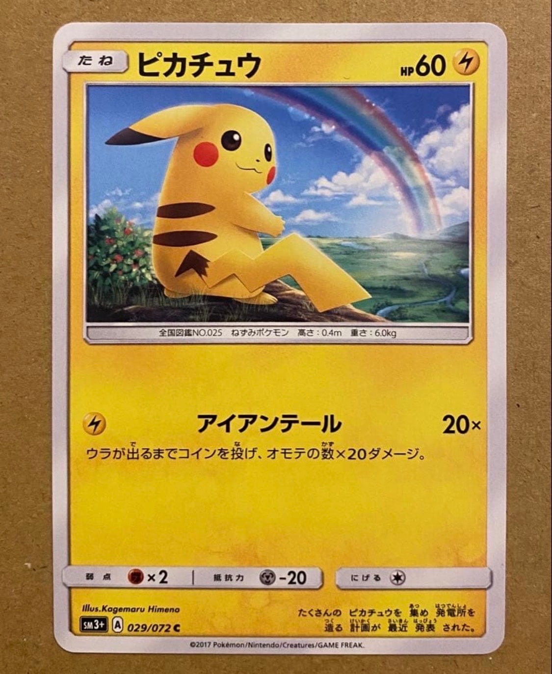 状態C】ピカチュウ C [SM3+ 029/072](強化拡張パック「ひかる伝説」) 1