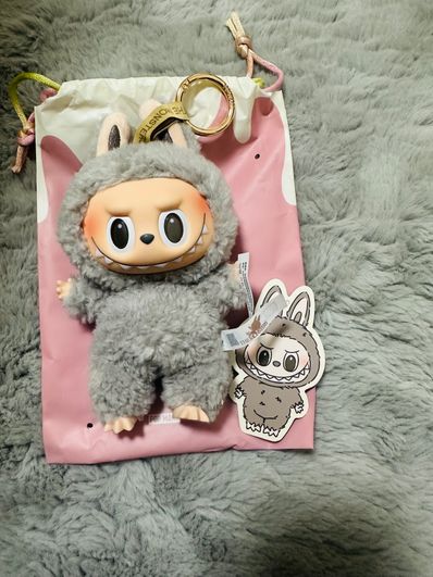 POP MART THE MONSTERS (LABUBU) Exciting Macaron Plush Series SESAME BEAN