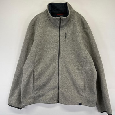 古着 エルエルビーン L.L.Bean フリース ジャケット フルジップ ワンポイント アウトドア ベターセータータイプ L グレー系 無地 メンズ