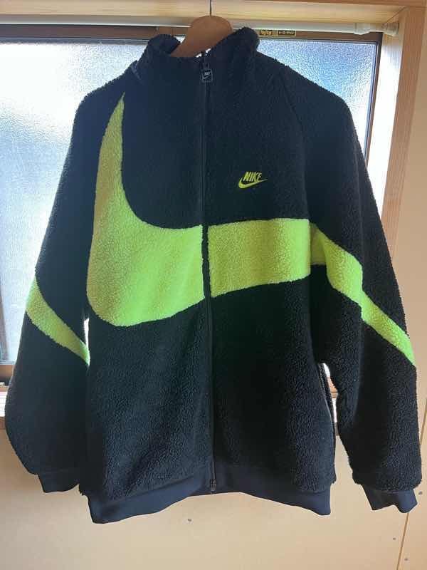 Nike Big Swoosh Reversible Boa Jacket"Black Neon"