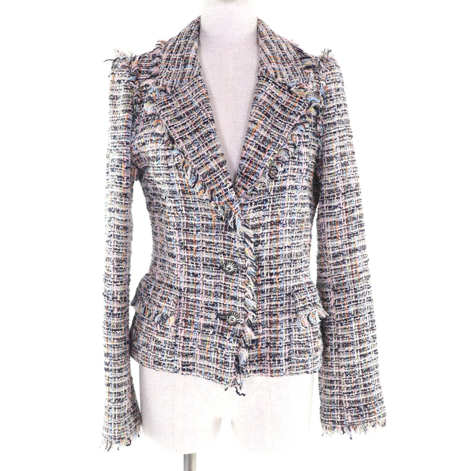 人気 シャネル ジャケット マルチ レディース 38 04A P23159