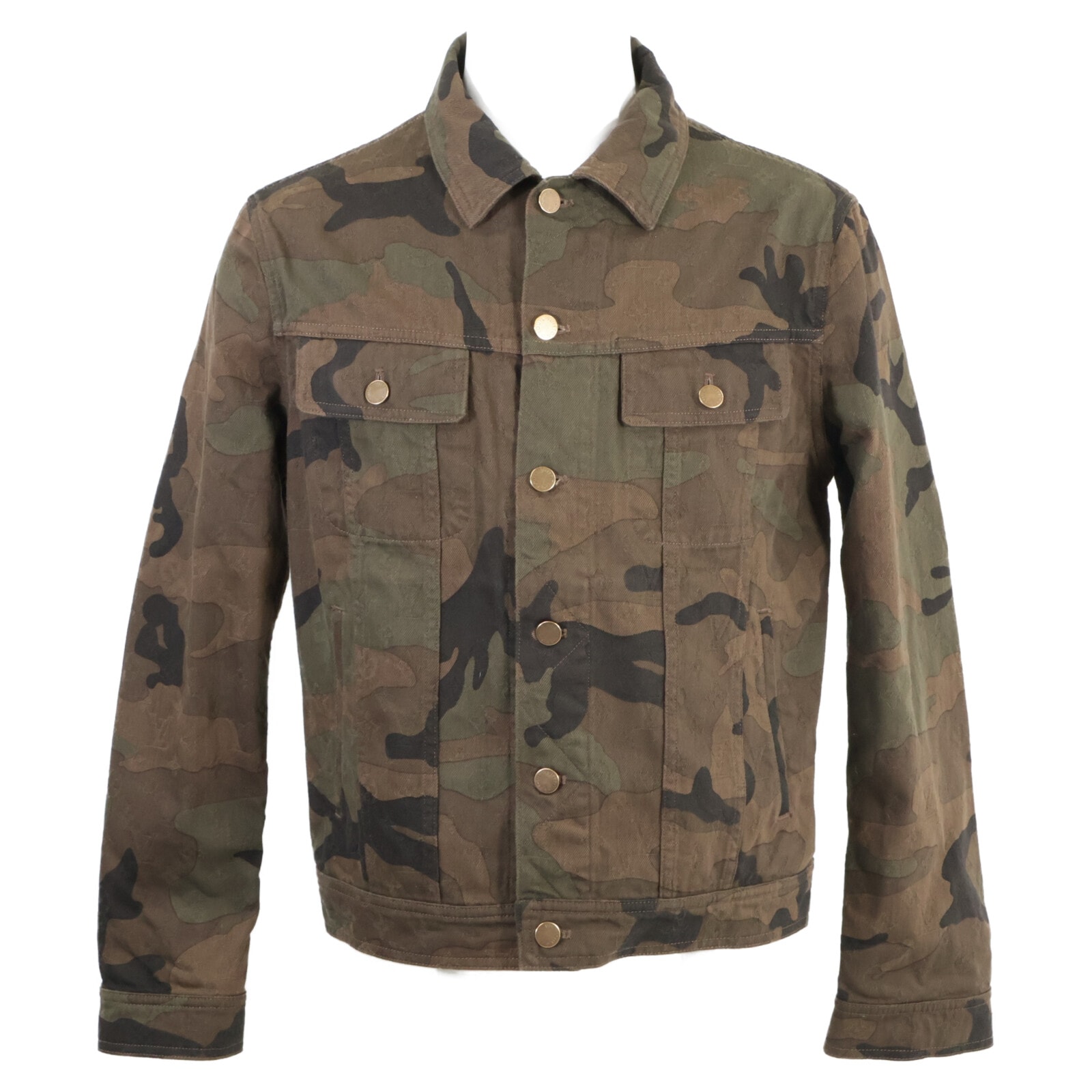 ルイヴィトン x Supreme シュプリーム 美品 国内正規 HDA91WDSQ モノグラム カモフラージュ デニム 48